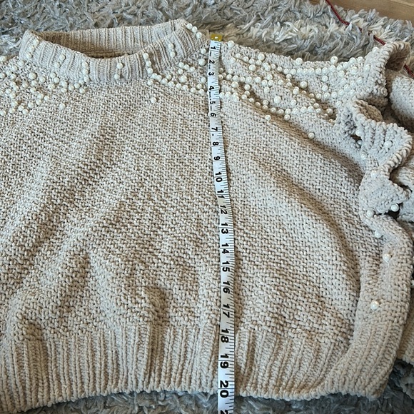 POL Chenille Sweater with Pearl and Ruffle details - Picture 5 of 6